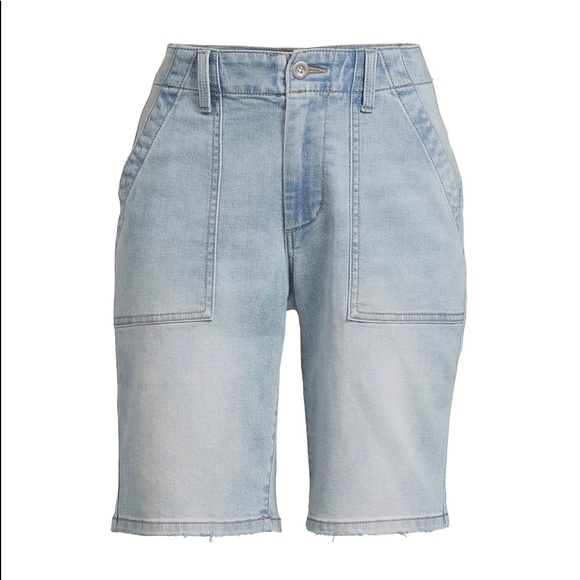 Hi rise denim utility Bermuda shorts - Picture 4 of 8